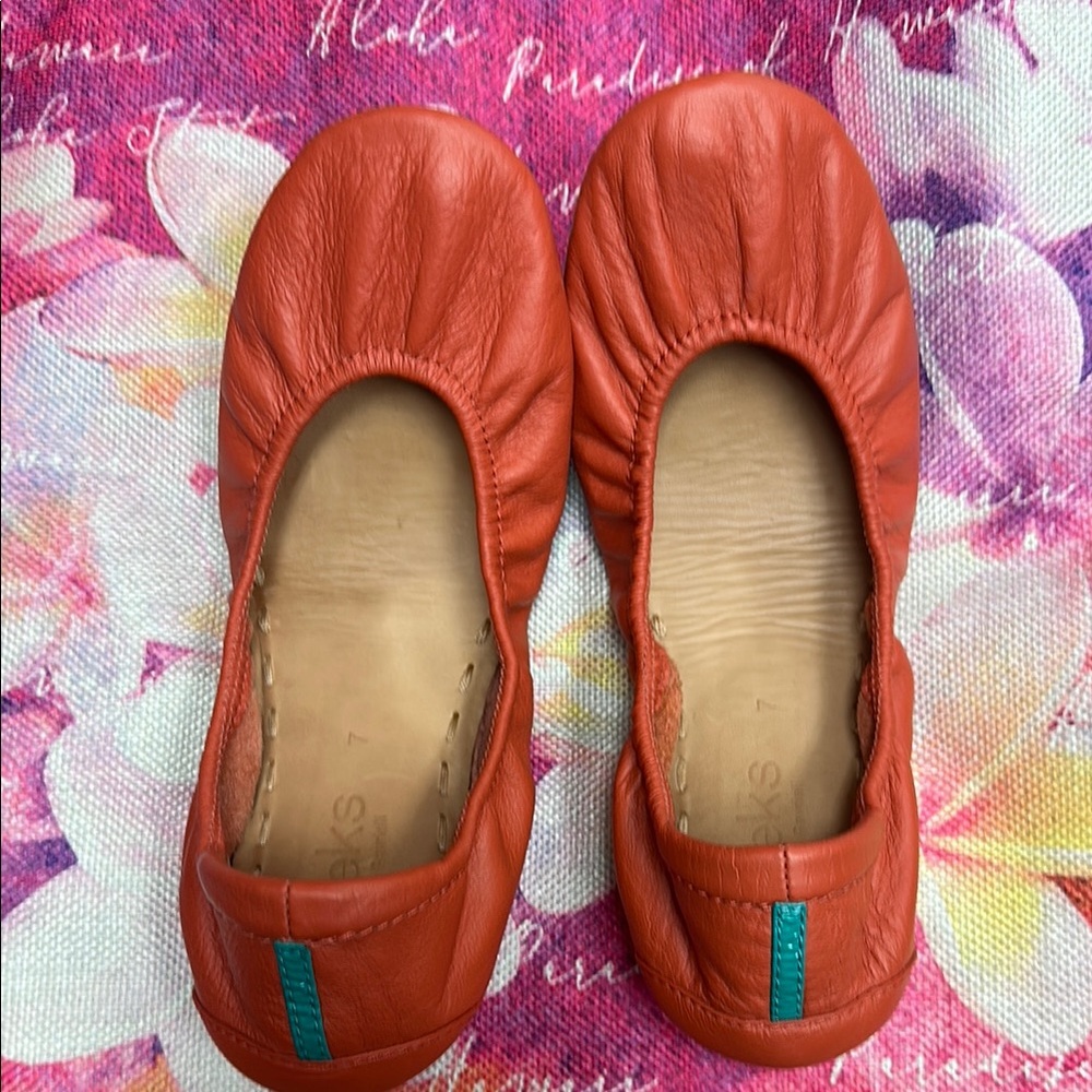 Tieks tangerine. Size 7. LOW Price.  FIRM